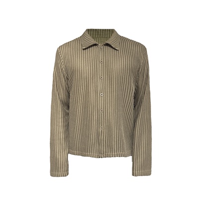 JCAESAR编织长袖衬衫