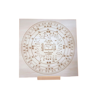 复刻经典二十八星宿节气河图地支方位图传统文化方正实木摆件30cm