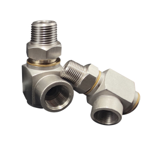 不锈钢直角液压转接头高压卷管器油管防缠绕360度回转旋转接头