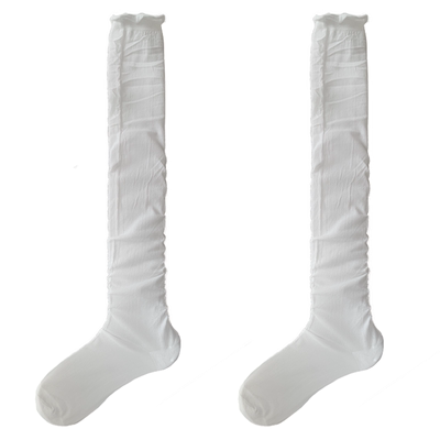 夜间教习室小众泡泡口褶皱堆堆袜