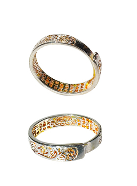 香港黄大仙描金唐草纹平安心经国风幸运戒指实心开口女款复古护身