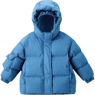 [三防高蓄热]威尔贝鲁儿童羽绒服冬季加厚男童羽绒服女宝宝面包服