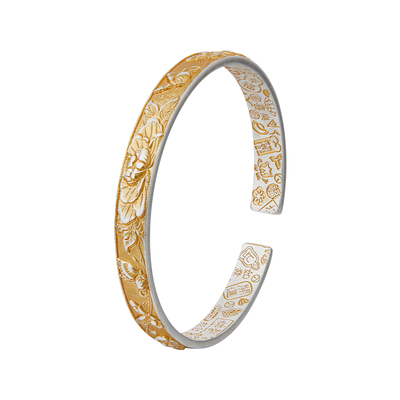 顺庆银楼新中式足银9999女手镯