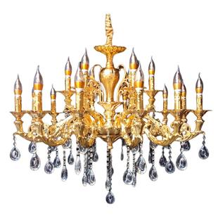 欧式水晶大气风客厅主灯吊灯酒店别墅展厅法式锌合金蜡烛灯具价优