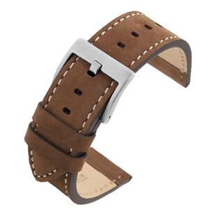 适配新款华为WATCH GT5智能手表腕带非凡大师GT4翻毛磨砂牛皮手表带buds/watch4高级感休闲真皮带配件