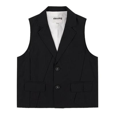 NIESSING尼辛设计感拼接西服马甲