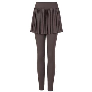 DCW假两件运动裤裙女高腰紧身显瘦跑步健身长裤普拉提训练瑜伽裤