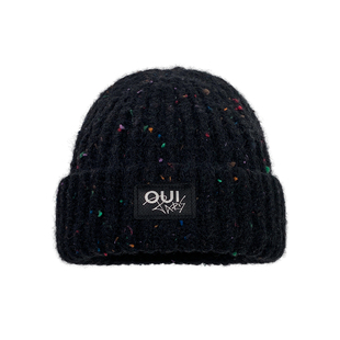 2025新款彩色点点加绒针织毛线帽女冬季保暖护耳冷帽百搭显脸小