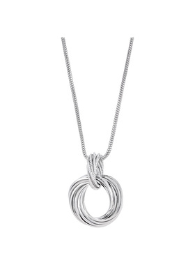 银色圆环毛衣项链长款吊坠配饰