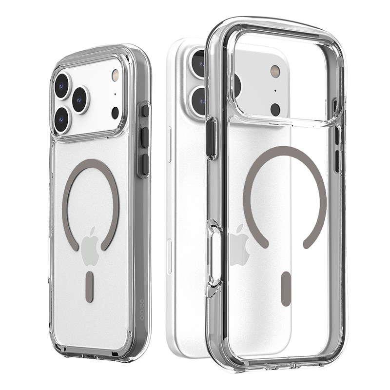 韩国araree气囊防摔手机壳适用苹果iPhone17ProMax/17Pro透明磁吸保护套小蛮腰厚边圆角手机保护壳全包防护