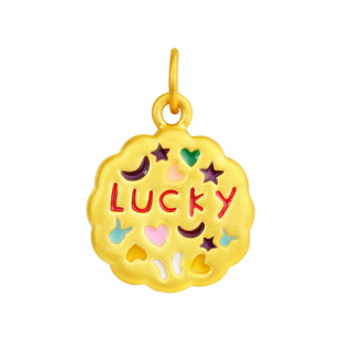 老克勒黄金5D硬金lucky牌转运珠999足金手链手串串珠儿童礼物女新