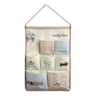 宿舍床边收纳挂袋下铺收纳神器可爱装饰上铺置物袋大学床上收纳袋