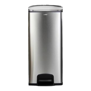 金柯不锈钢垃圾桶30升脚踩厨房家用大容量商场酒店商用脚踏式430