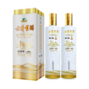 古井贡酒 米兰世博纪念酒55度高度酒古井和和750mL*2瓶浓香型白酒