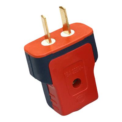 【4000W】牛加厚纯铜插头二脚不带线防摔连体铜16A大功率电源叉头