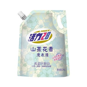 活力28山茶花洗衣液2kg母婴可用持久留香去渍去污家用实惠大包装
