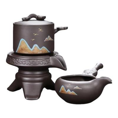 静瓷斋轻奢高档紫砂自动茶具套装