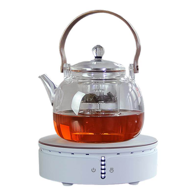 德茗堂电陶炉煮茶壶陶壶烧水壶玻璃煮茶器小型家用煮茶炉简约泡茶