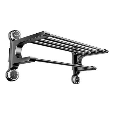 吸盘毛巾架卫生间浴巾置物架免打孔浴室壁挂毛巾挂杆衣物收纳架子