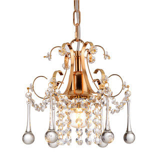 欧美式门厅过道餐厅吧台水晶小吊灯法式入户玄关卧室轻奢客厅灯饰