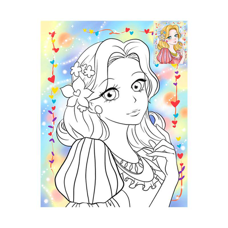 儿童水彩画水粉画益智diy颜料手工画填色涂鸦画涂色画画套装包邮