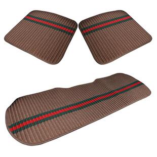 夏季汽车坐垫无靠背亚麻车坐垫四季垫通用三件套座垫汽车凉垫单片