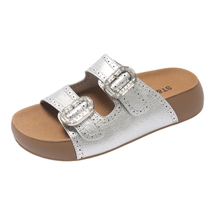 星期六爆款厚底勃肯拖鞋女士2026夏季新款复古增高休闲沙滩凉鞋子