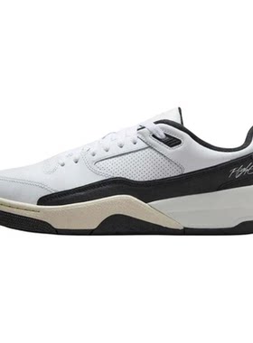 Jordan FLIGHT COURT男款黑白时尚舒适低帮复古篮球鞋 HF3255-112