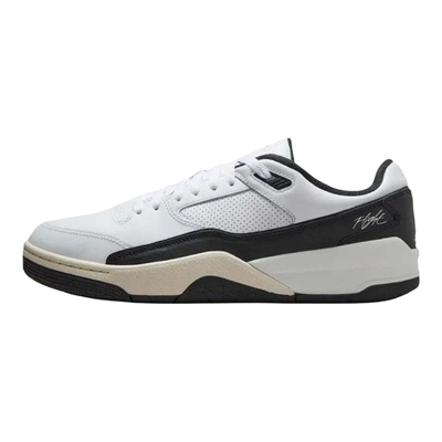 Jordan FLIGHT COURT男款黑白时尚舒适低帮复古篮球鞋 HF3255-112