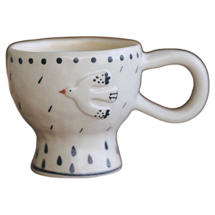 泽滕家原创设计感小众可爱陶瓷马克杯浮雕手绘咖啡牛奶早餐水杯子