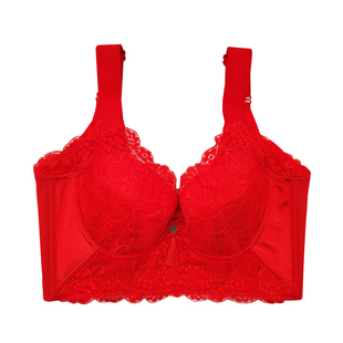 本命年红身材管理器薄调整型收副乳文胸聚拢集中矫正外扩下垂内衣