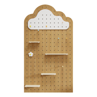 定制实木洞洞板置物架墙面装饰挂衣架展示挂板收纳入户玄关造型墙