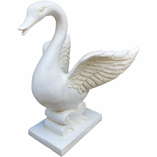 流水天鹅喷泉摆件玻璃钢动物雕塑酒店庭院园林水景鱼池喷水装饰品