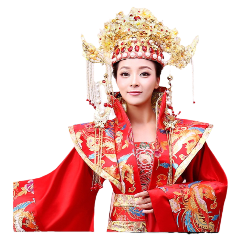 古代武则天古装女汉服女成人婚服皇后皇帝龙袍男唐装大码女装金色