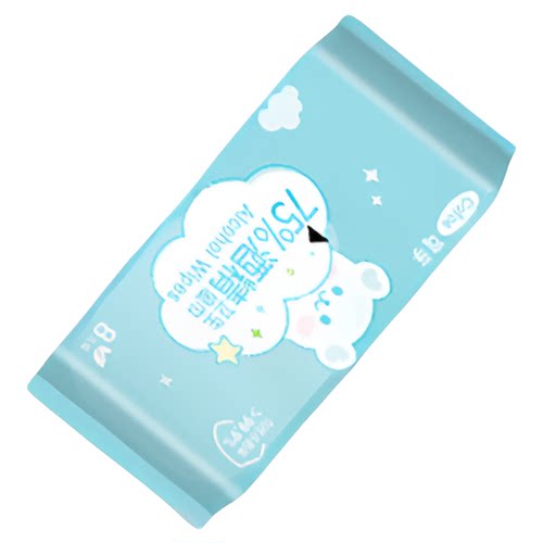 可孚迷你酒精消毒湿巾75度医用棉片湿纸巾儿童小包小片便携湿巾纸