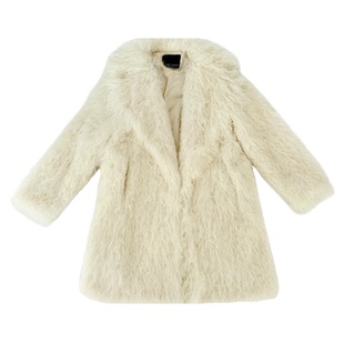 皮毛一体白色韩系羊羔毛外套女2025新款爆款洋气年轻环保皮草冬厚