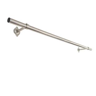 32管304不锈钢阳台侧装加粗固定式晾衣杆晾衣架晒衣杆挂衣杆顶装