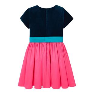 Jacadi亚卡迪法国女童法式礼服连衣裙秋冬新品纯棉天鹅绒2040043