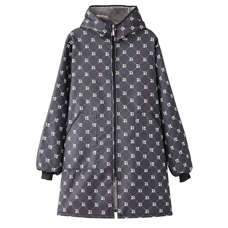 防水长绒长袖冬季保暖加厚户外工作服男干活防脏衣大褂女罩衣围裙