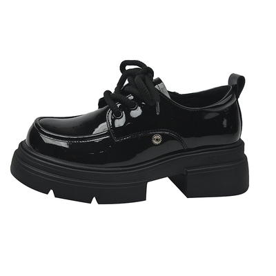 小皮鞋厚底增高乐福鞋中跟新款