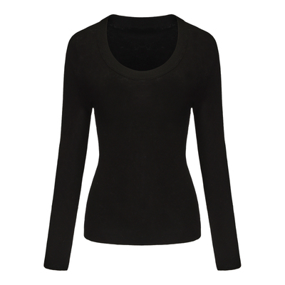 halfmoon X LOOKNOW冬新黑色羊毛套头打底衫内搭女