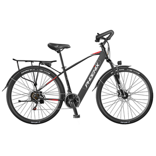 凤凰29寸锂电池电动车男女通勤电瓶车内置电池助力车碟刹山地车