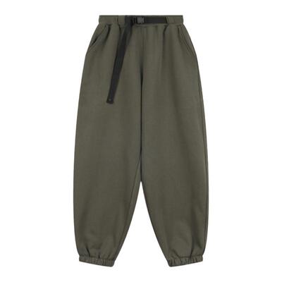 吕小虎宽松直筒一体绒保暖卫裤