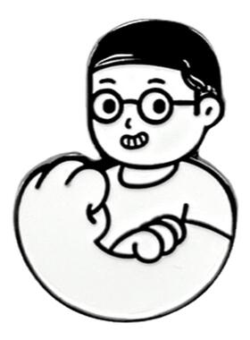 FINERWORLD合金男女可爱趣味胸针