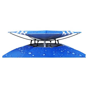 钓鱼伞单双层帽头戴伞折叠头戴式防晒遮雨雨伞头顶伞溪流钓装备伞