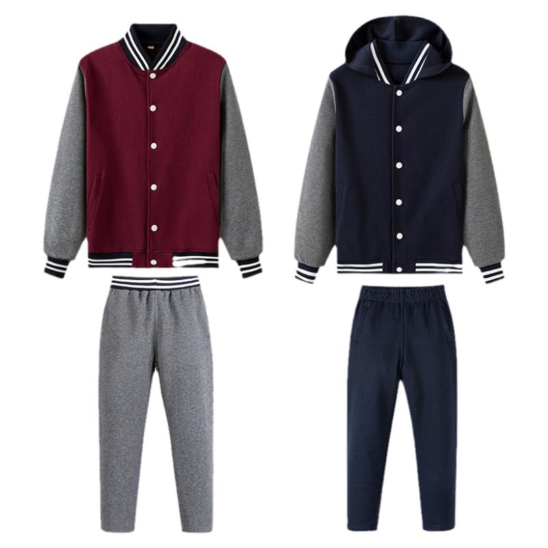 星森枣红校服枣红棒球服