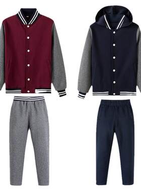 星森枣红校服枣红棒球服