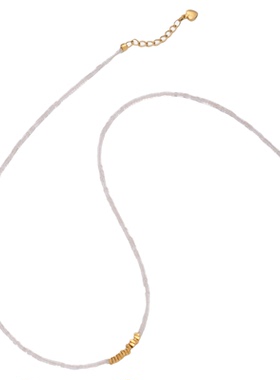 白水晶锁骨链项链保色固色强