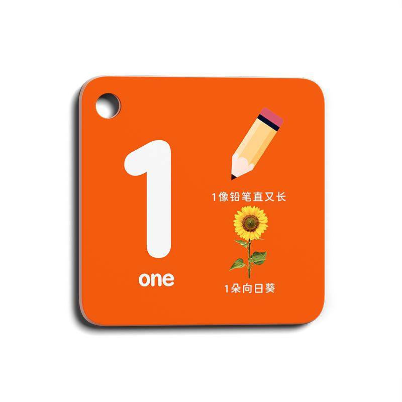 数字卡片1到100早教认知识字儿童大尺寸启蒙宝宝看图识物益智玩具 - 白底图