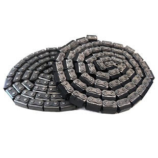 盖板橡胶链条08B/10A/12A/16A单双排不锈钢/橡胶聚氨酯盖板输送链